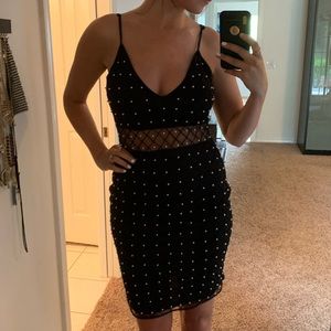 Nasty Gal beaded bodycon dress